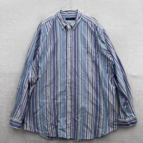 Ralph Lauren Other - Ralph Lauren Button Down Shirt Mens 2XLT Tall Blue Striped Business Casual Pony